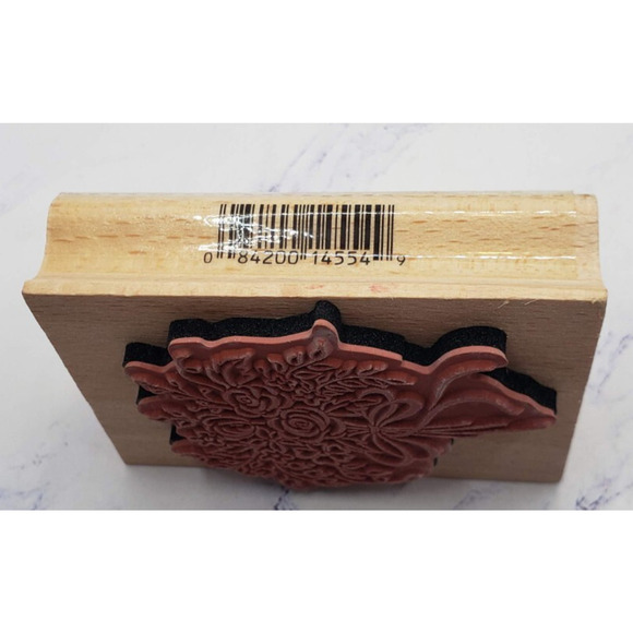 Rose Floral Bouquet StampCraft Wood Mounted Rubber Stamp 440H24 - Picture 5 of 7